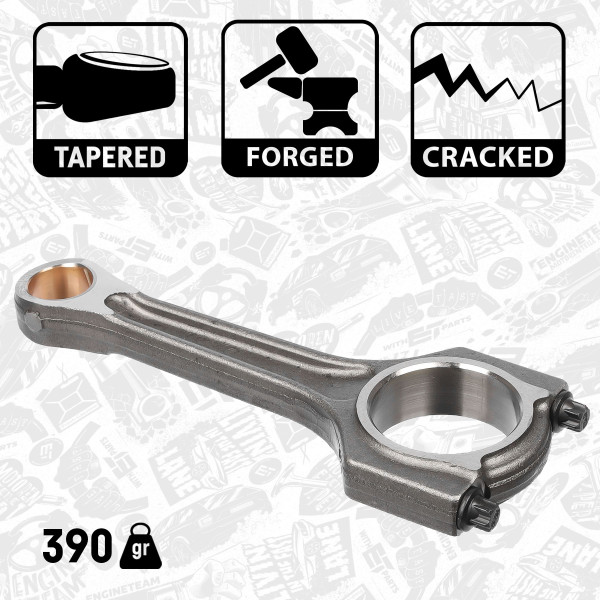 OM0076, Connecting Rod, ET ENGINETEAM, Ford B-Max C-Max Fiesta Focus Transit Courier Mondeo M2D2 M2GA SFCB 1,0 EcoBoost 2012+, CM5G-6205-FA, CM5G-6205-EC, CM5G6205FA, CM5G6205EC