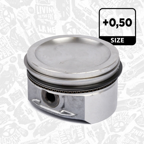 PM003150, Piston with rings and pin, Complete piston with rings and pin, ET ENGINETEAM, Smart Cabrio/Roadster/Fortwo 0,7i 2003-2007, 851555, 99927620