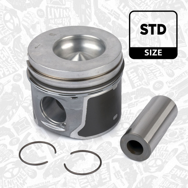 PM006200, Piston with rings and pin, Complete piston with rings and pin, ET ENGINETEAM, Ford Focus C-Max 1,8TDCi 2005+ , 1364105, 5M5Q-6102-AA, 5M5Q6102AA, 87-437000-00, 99963600