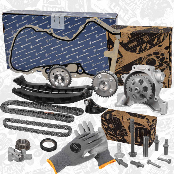 RS0125VR1, Timing Chain Kit, ET ENGINETEAM, Audi Seat Skoda VW A3 Toledo Leon Ibiza Cordoba Altea XL Altea Roomster Rapid Octavia Fabia Touran Passat Jetta Golf EOS BLF CAXC 2007+, N90256202, N91097201, 03E109511, 03C103825A, N91197001, 03C105209AC, 03C109158A, 03C109088E, 03C109088B, 03C105209BE, 03C109287F, 03C115230C, 03C109507BA, 03C109507AE, 03C109507AH, 03C109571F, 03C109571B, 038103085E, 03C109509P, 03C109469K, 03C115105AB, 03C115105L, 03C115105T, 400120400002, 7.07919.06.0